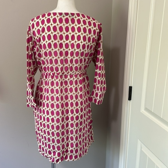 Gretchen Scott Designs Tunic Swim Coverup Dress Pink White Green Sz M - Picture 7 of 12